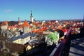 Tallinn, the capital of Estonia. Panoramic view of the medieval city from the balcony, Tallinn, Estonia Royalty Free Stock Photo